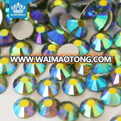 manuefacture wholesale AB color glass non hot fix rhinestones