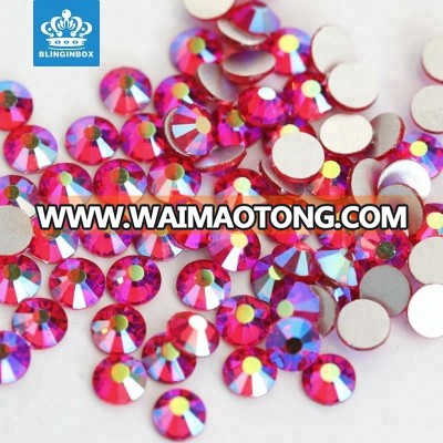 wholesale ss20 lt.siam AB bling non hot fix nail art rhinestone for skin